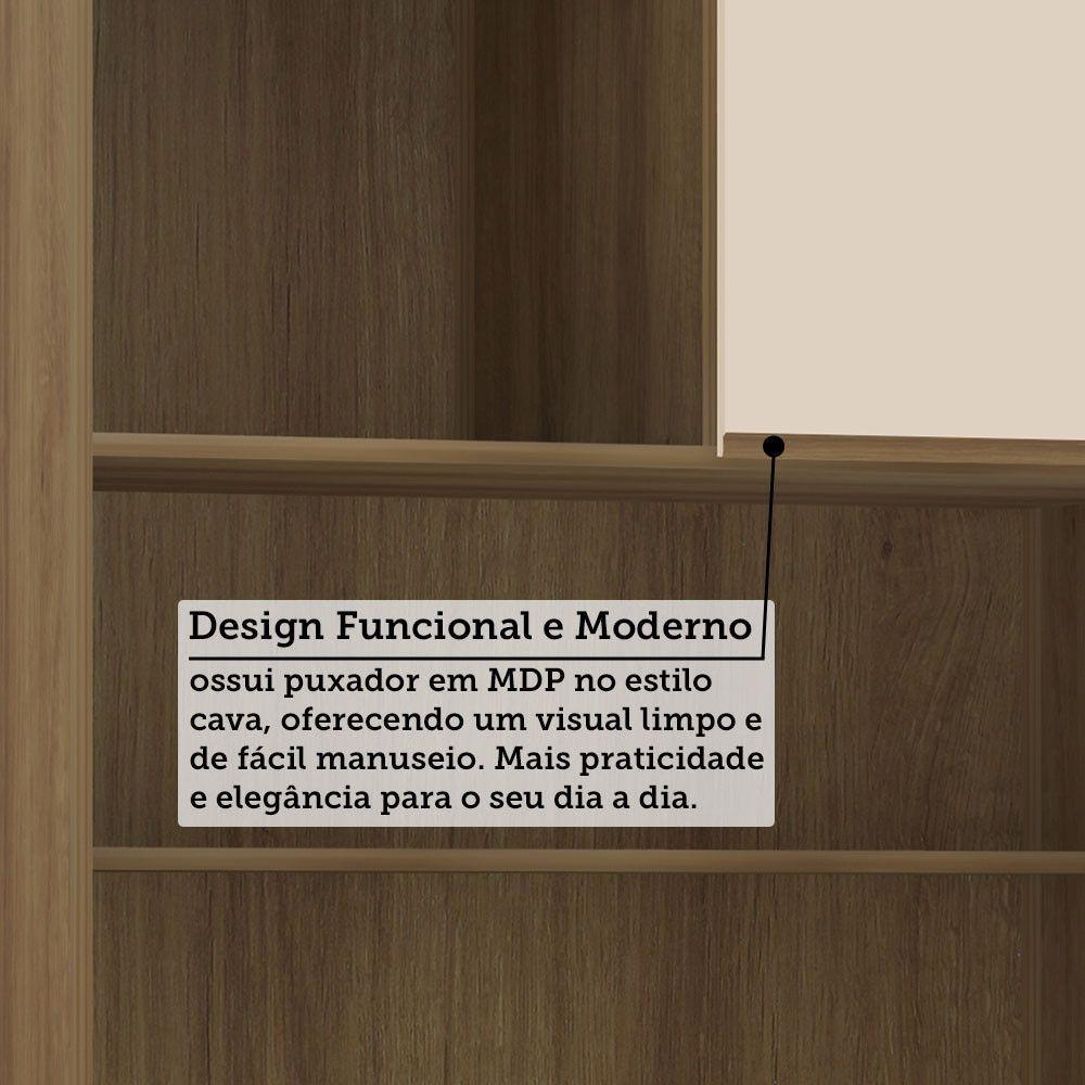 Bancada De Estudos Modulada 1 Porta 90cm Veneza Luciane Móve Avelã Pf/arenas Pf - 6