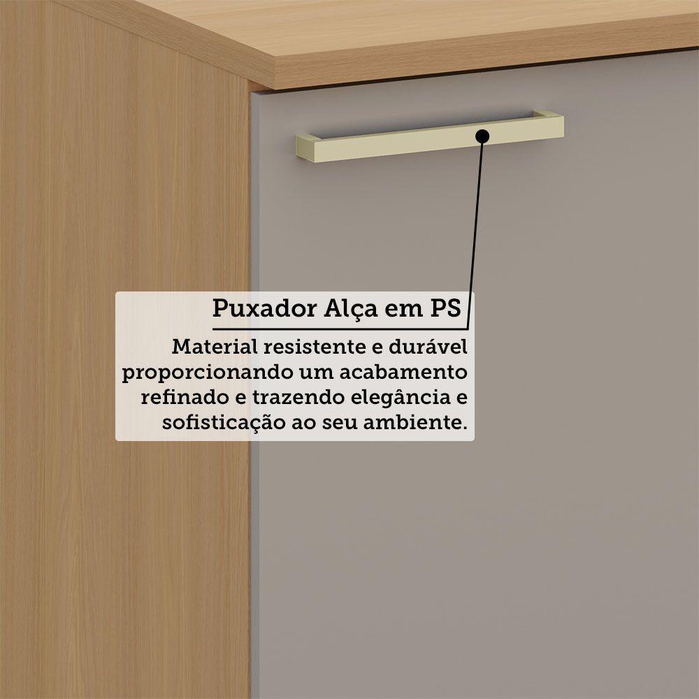 Balcão De Cozinha 1 Pt Tampo 40cm Duna Luciane Móveis Freijó/cinammon - 5