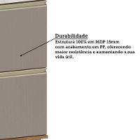 Balcão De Cozinha Com Tampo 70cm 1 Porta E 1 Gavetão Diana L Avelã/fumê - 5