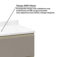 Balcão De Cozinha Com Tampo 70cm 1 Porta E 1 Gavetão Diana L Avelã/fumê - 8