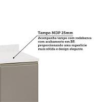 Balcão De Cozinha Com Tampo 40cm 1 Porta Diana Luciane Móvei Avelã/fumê - 3