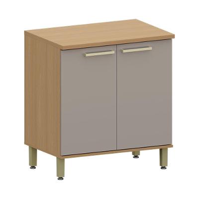 Balcão De Cozinha 2 Pts Tampo 80cm Duna Luciane Móveis Freijó/cinammon