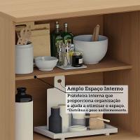 Balcão De Cozinha 2 Pts Tampo 80cm Duna Luciane Móveis Freijó/cinammon - 7