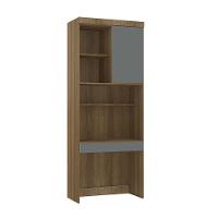 Bancada De Estudos Modulada 1 Porta 90cm Veneza Luciane Móve Avelã Pf/cinza Supremo Pf - 1