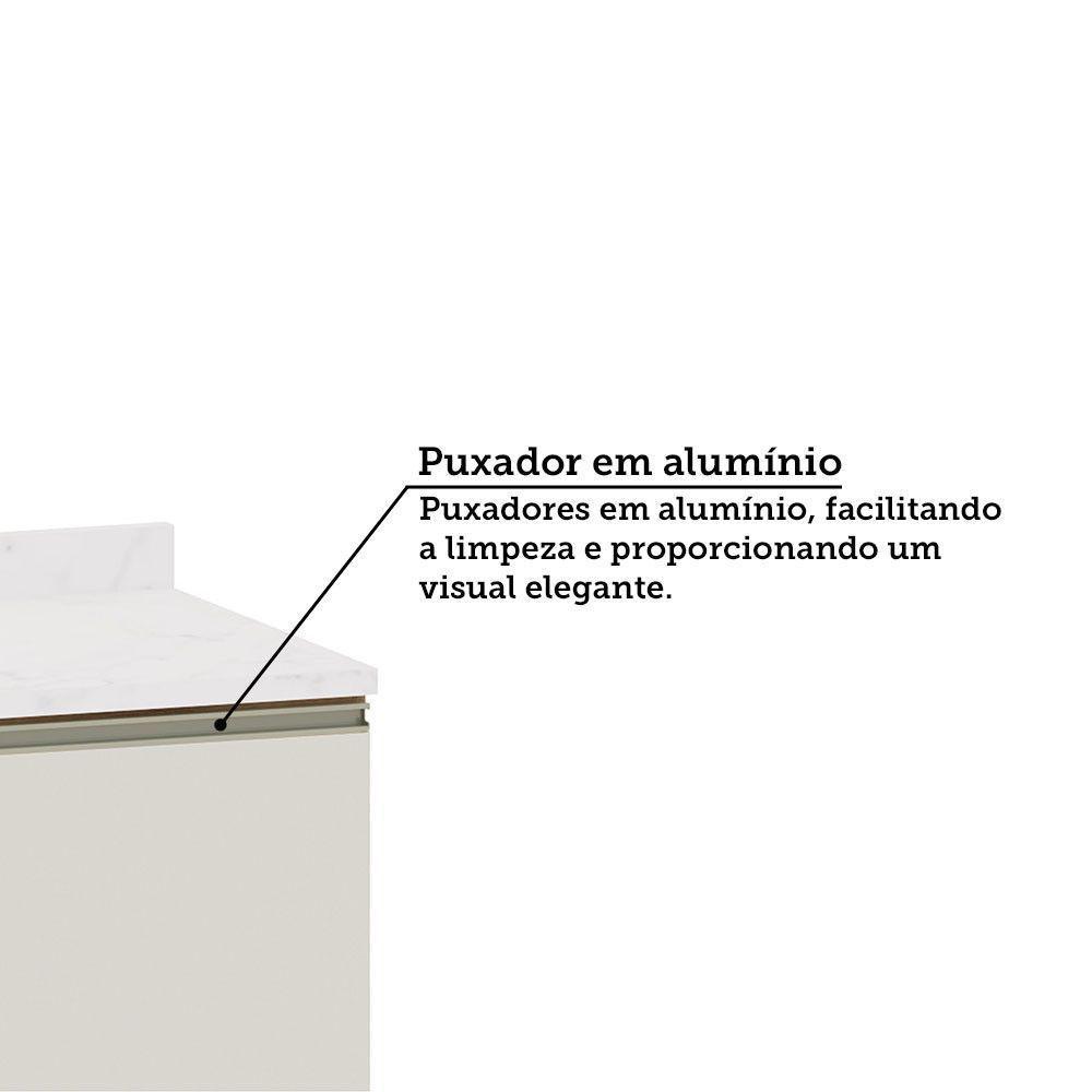 Balcão De Cozinha Com Tampo 40cm 1 Porta Diana Luciane Móvei Avelã/areia - 5