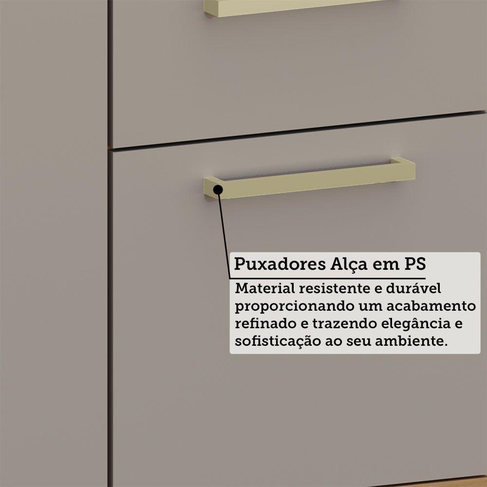 Balcão De Cozinha Para Pia 3 Pts Sem Tampo 120cm Duna Lucian Freijó/cinammon - 5