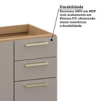 Balcão De Cozinha Para Pia 3 Pts Sem Tampo 120cm Duna Lucian Freijó/cinammon