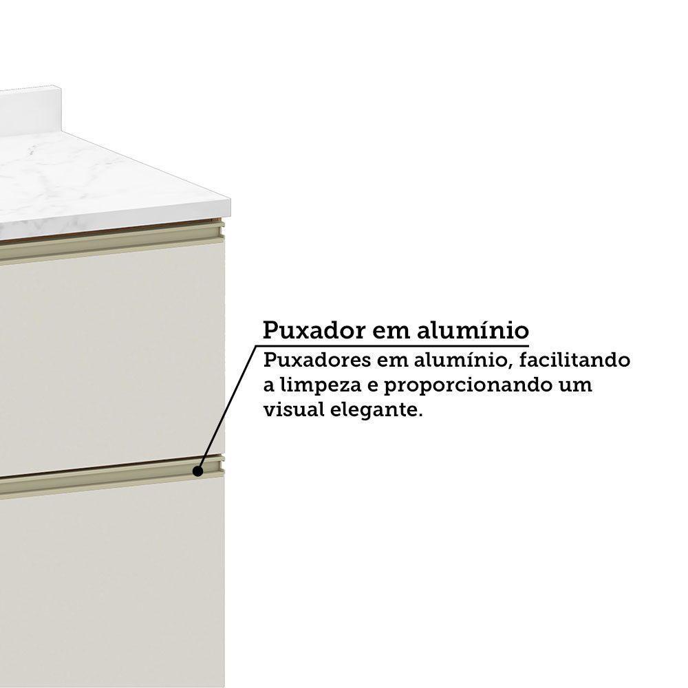 Balcão De Cozinha Com Tampo 70cm 1 Porta E 1 Gavetão Diana L Avelã/areia - 4