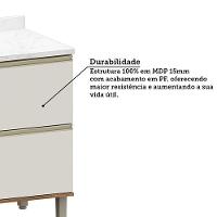Balcão De Cozinha Com Tampo 70cm 1 Porta E 1 Gavetão Diana L Avelã/areia - 3