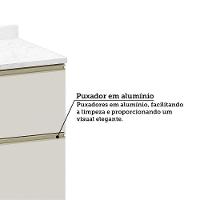 Balcão De Cozinha Com Tampo 70cm 1 Porta E 1 Gavetão Diana L Avelã/areia