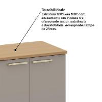 Balcão De Cozinha 2 Pts Tampo 60cm Duna Luciane Móveis Freijó/cinammon