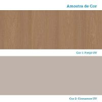 Balcão De Cozinha 2 Pts Tampo 60cm Duna Luciane Móveis Freijó/cinammon - 9