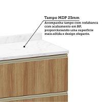 Balcão De Cozinha Com Tampo 70cm 1 Porta E 1 Gavetão Diana L Avelã/avelã - 3