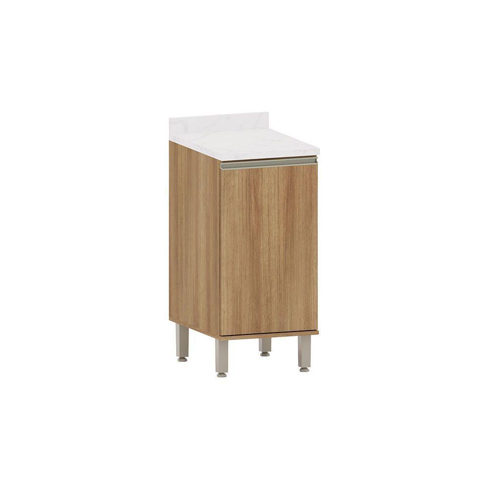 Balcão De Cozinha Com Tampo 40cm 1 Porta Diana Luciane Móvei Avelã/avelã - 1