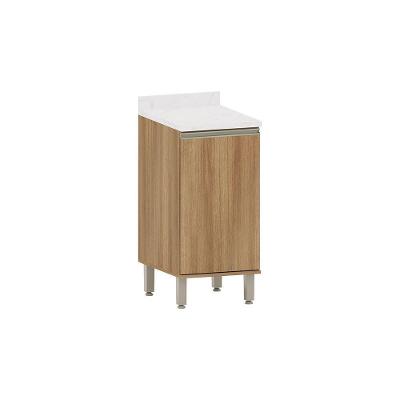 Balcão De Cozinha Com Tampo 40cm 1 Porta Diana Luciane Móvei Avelã/avelã