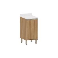 Balcão De Cozinha Com Tampo 40cm 1 Porta Diana Luciane Móvei Avelã/avelã - 1