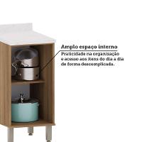 Balcão De Cozinha Com Tampo 40cm 1 Porta Diana Luciane Móvei Avelã/avelã - 3