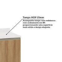 Balcão De Cozinha Com Tampo 40cm 1 Porta Diana Luciane Móvei Avelã/avelã - 5