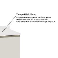 Balcão De Canto Diagonal Com Tampo 1 Porta Diana Luciane Móv Avelã/areia - 6