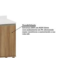 Balcão De Canto Diagonal Com Tampo 1 Porta Diana Luciane Móv Avelã/avelã - 3