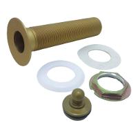 Válvula Escoamento Lavatório Banheiro Longa Para Cuba Sobrepor Dourado Gold Fosco Luxo Metal 7/8 - 3