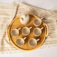 Bandeja Copa E Cia Rattan Circular Com Alça Grande - 3