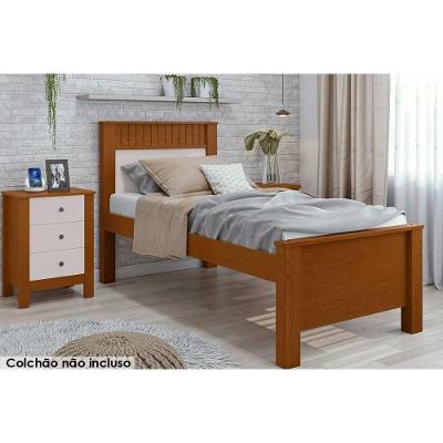 Cama Solteiro Athenas Frassino-off White - Lopas