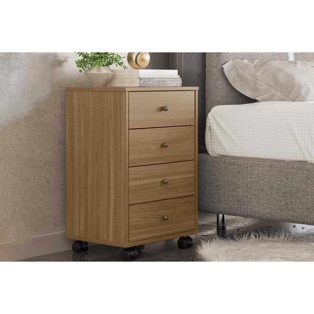 Gaveteiro P- Escritório Presence C- 4 Gavetas Amêndola Touch - Demóbile - 1