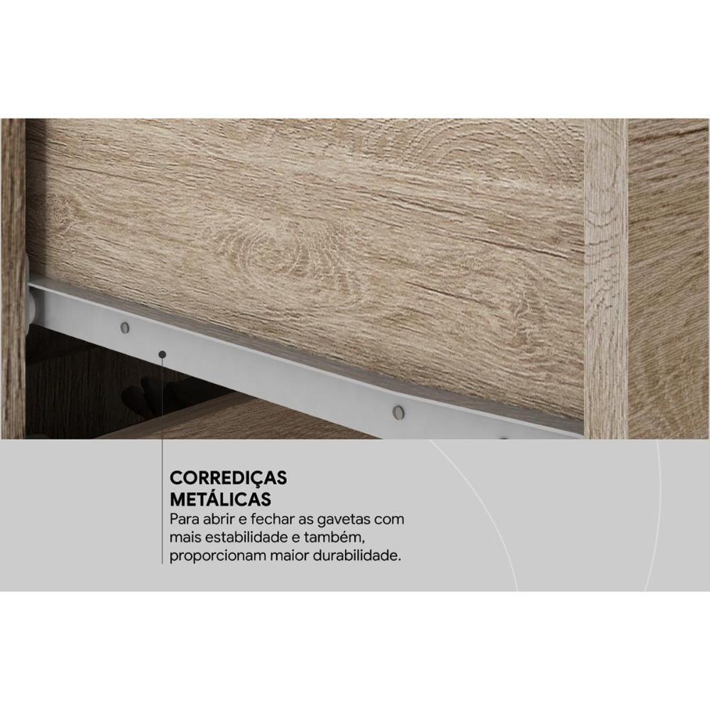 Gaveteiro P- Escritório Presence C- 4 Gavetas Amêndola Touch - Demóbile - 6