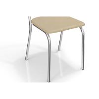 Conjunto: Mesa De Cozinha Elba C- Tampo De Vidro 150cm E 6 Cadeiras Noruega Cromada - Courano Capuccino - Kappesberg - 7