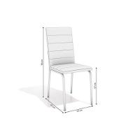 Conjunto: Mesa De Cozinha Volga C- Tampo De Vidro 90cm E 4 Cadeiras Amsterdã Niquel - Courano Marrom - Kappesberg - 4