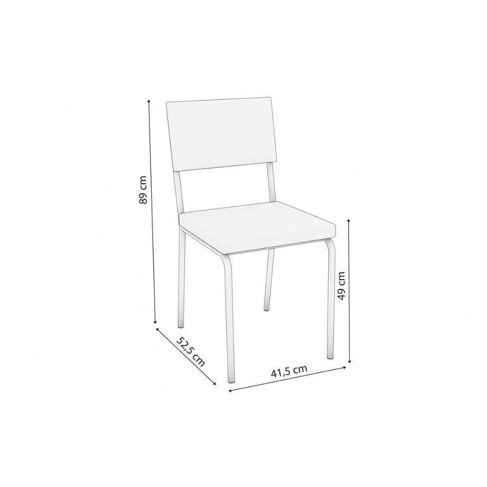 Conjunto: Mesa Sala Jantar Volga C- Tampo De Vidro 90cm E 4 Cadeiras Zaria Preto - Boucle Bege - Kappesberg - 3