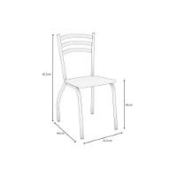 Conjunto: Mesa Sala Jantar Elba C- Tampo De Vidro 150cm E 6 Cadeiras Portugal Niquel - Courano Bege - Kappesberg - 4