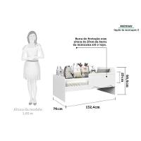Berço Infantil Ben 3 Em 1 Branco - Peroba