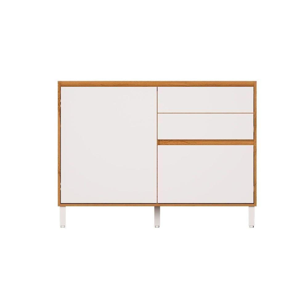 Balcão De Cozinha Denver Ph 3110 C- 1 Porta 1 Porta Tempero E 2 Gavetas S- Tampo 120cm Freijo Rocks-branco - Herval - 3