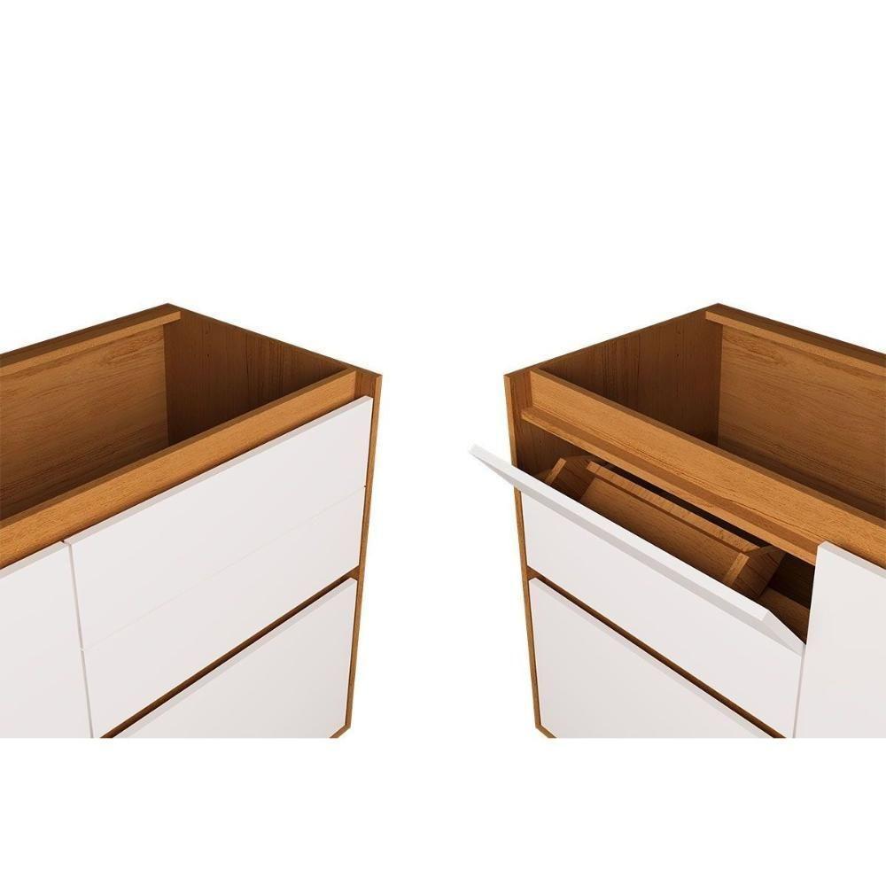 Balcão De Cozinha Denver Ph 3110 C- 1 Porta 1 Porta Tempero E 2 Gavetas S- Tampo 120cm Freijo Rocks-branco - Herval - 4