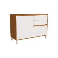 Balcão De Cozinha Denver Ph 3110 C- 1 Porta 1 Porta Tempero E 2 Gavetas S- Tampo 120cm Freijo Rocks-branco - Herval - 1