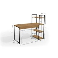 Mesa De Escritório Industrial Li010 C- 3 Prateleiras Canela-branco - Kappesberg - 2