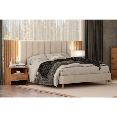 Cabeceira Cama Box Madeirado Casal Bandeira-himalaia C- 2 Mesas E 2 Gavetas Cumaru 23 - Novo Horizonte