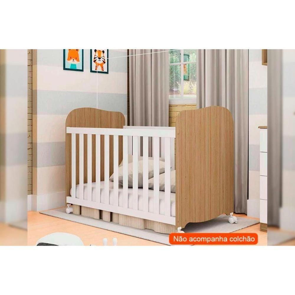 Berço Infantil Uli Branco-amendoa - Peroba - 7