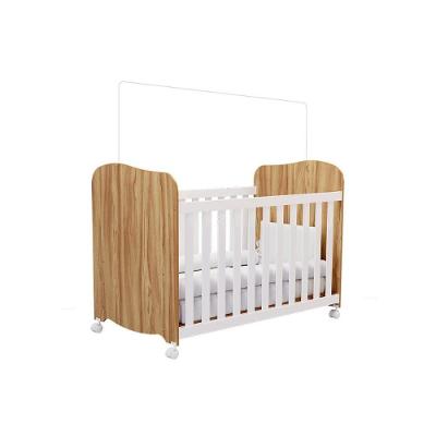 Berço Infantil Uli Branco-amendoa - Peroba