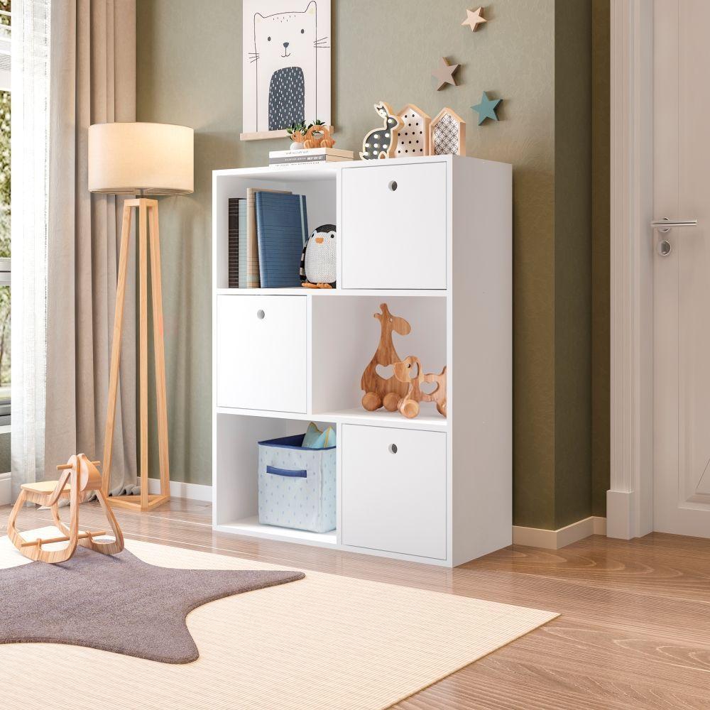 Estante Organizadora Mia Com 3 Nichos E 3 Caixas Removíveis Branco - 6