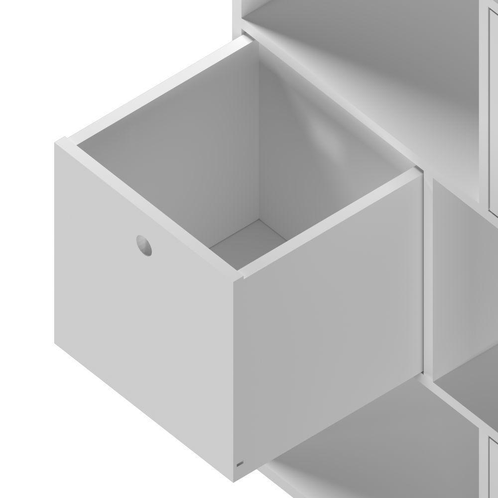 Estante Organizadora Mia Com 3 Nichos E 3 Caixas Removíveis Branco - 7