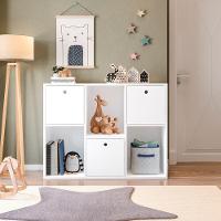 Estante Organizadora Mia Com 3 Nichos E 3 Caixas Removíveis Branco