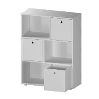 Estante Organizadora Mia Com 3 Nichos E 3 Caixas Removíveis Branco - 8