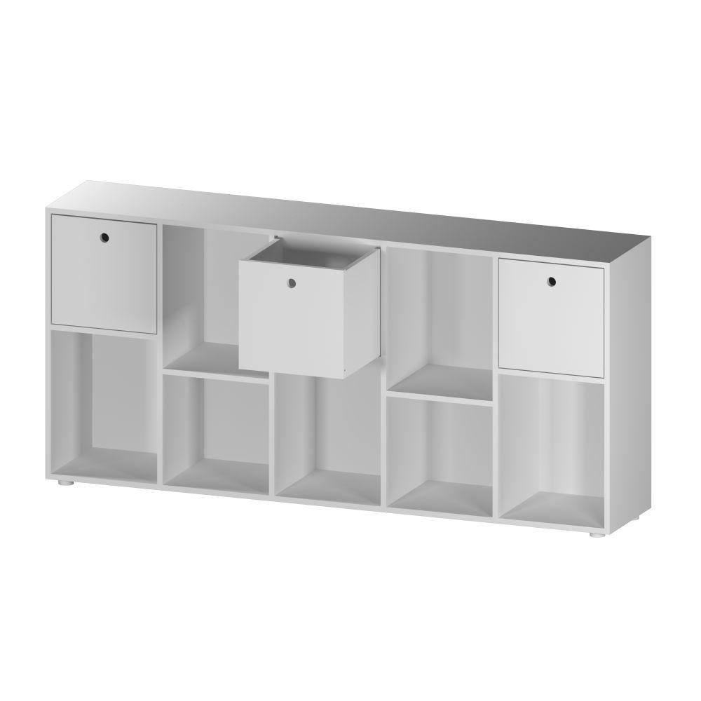 Estante Organizadora Maia Com 7 Nichos E 3 Caixas Removíveis Branco - 4