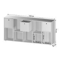 Estante Organizadora Maia Com 7 Nichos E 3 Caixas Removíveis Branco - 5