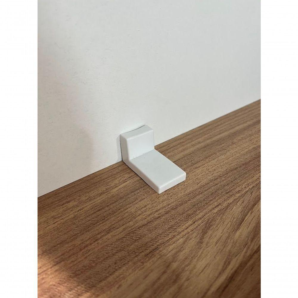 Mesa De Parede Para Cozinha Com Prateleiras Branco-amadeirado - 8