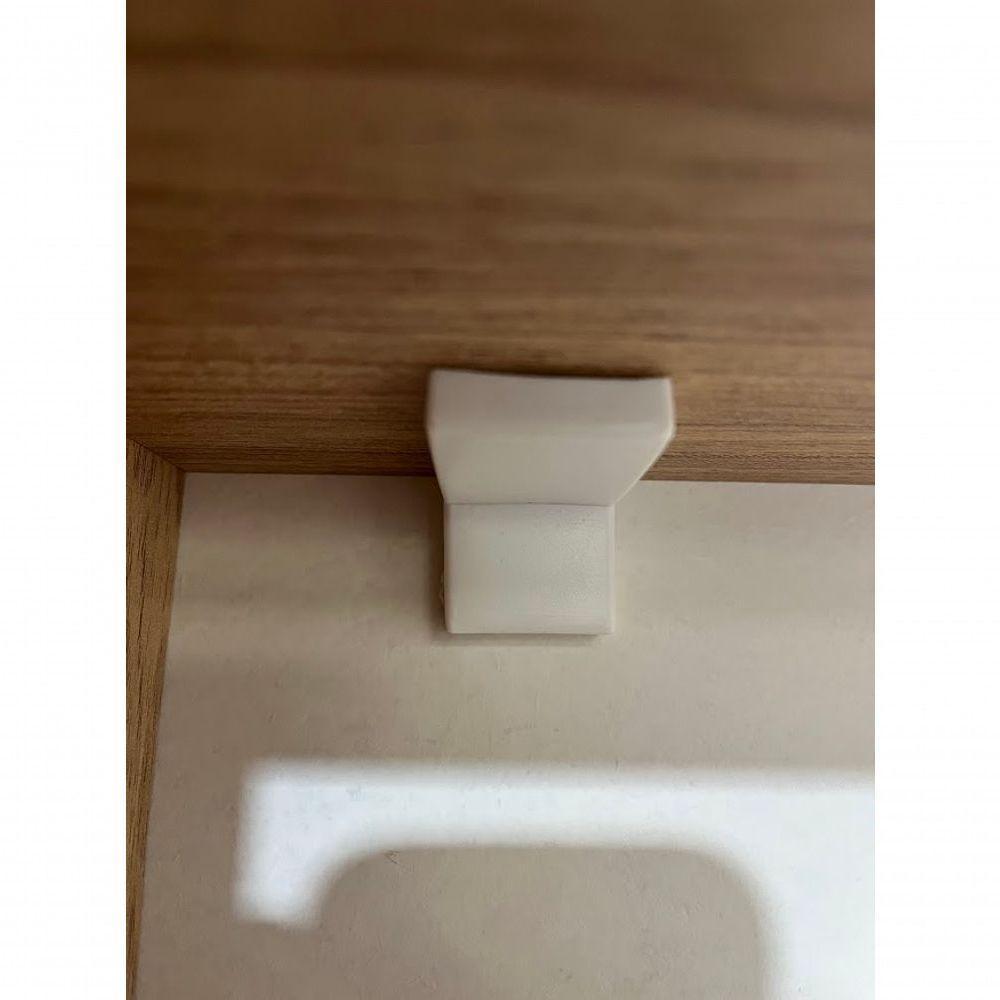 Mesa De Parede Para Cozinha Com Prateleiras Branco-amadeirado - 10