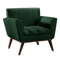 Conjunto - 2 Poltronas Lise Luxo Madeira Maciça Castellar Veludo Verde